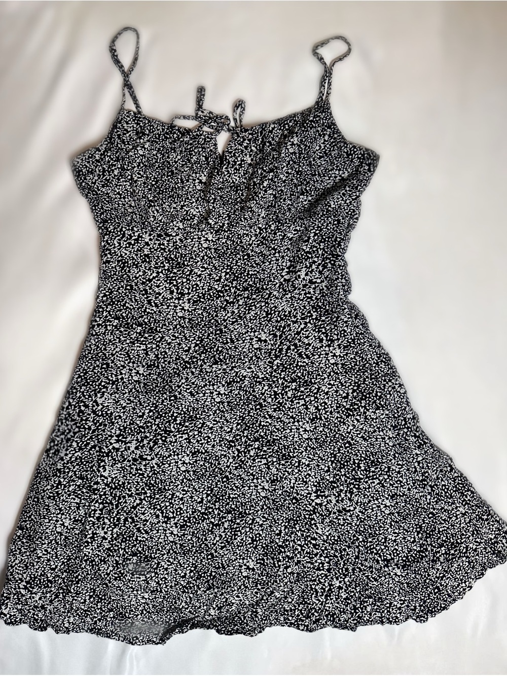 Dynamite Black & White Speckled Slip Dress | Size Small - Picture 2 of 6